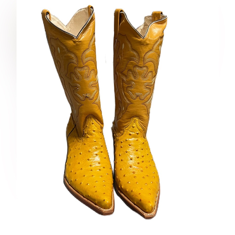 Oliverio Western, Mens Butter Ostrich Boot